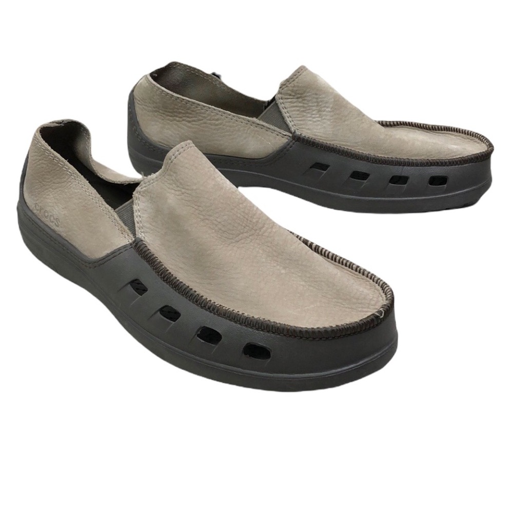 Crocs Men's Brown Slip-on Loafers Size 12